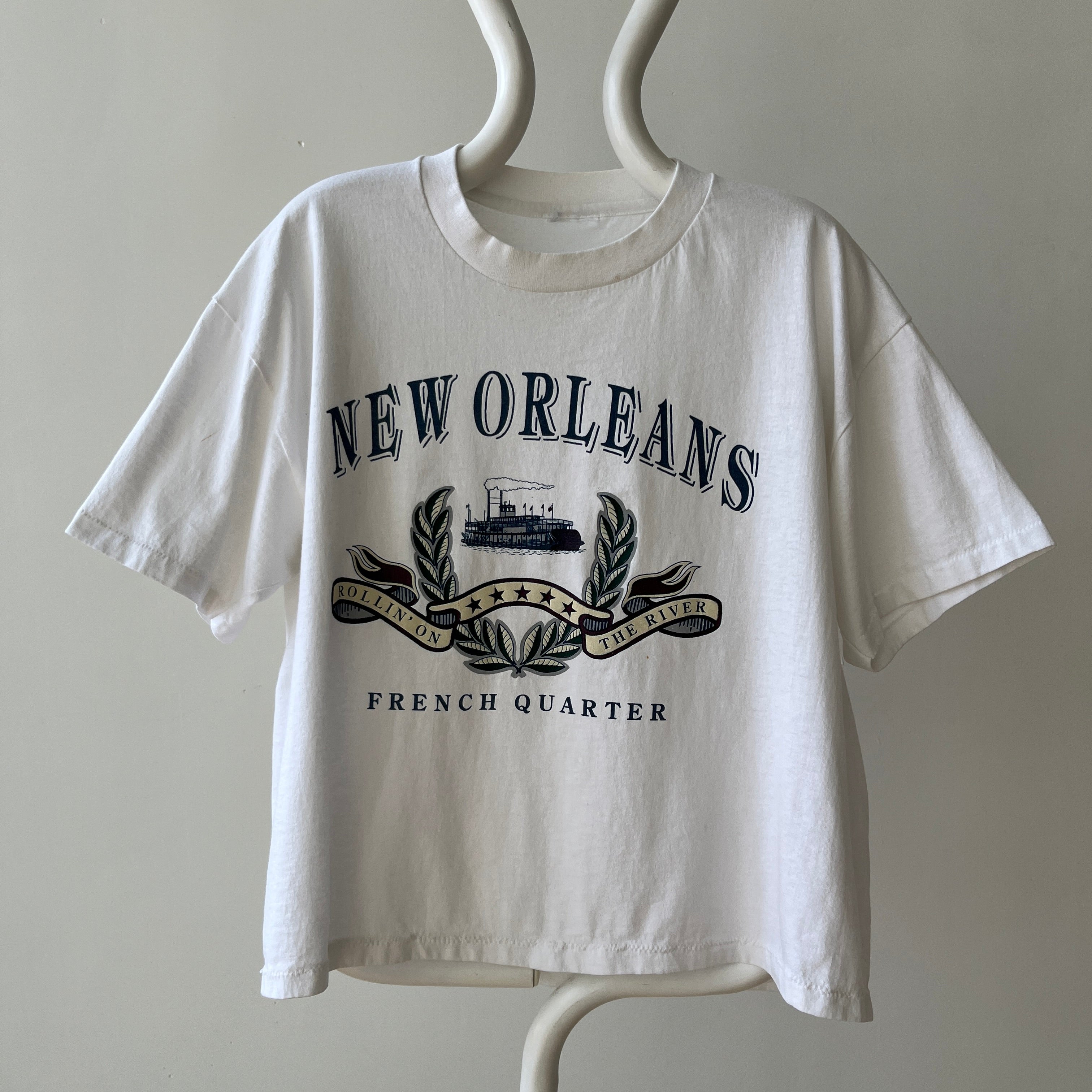 1990s New Orleans French Quarter T Shirt - Great Crop