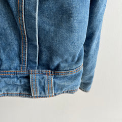 1980s EPIC!!! Thick Quilted One of a Kind Super Cool Denim Jean Jacket