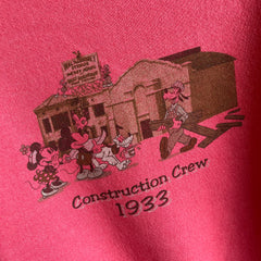 1993 Disney Construction Crew Front and Back Sweatshirt