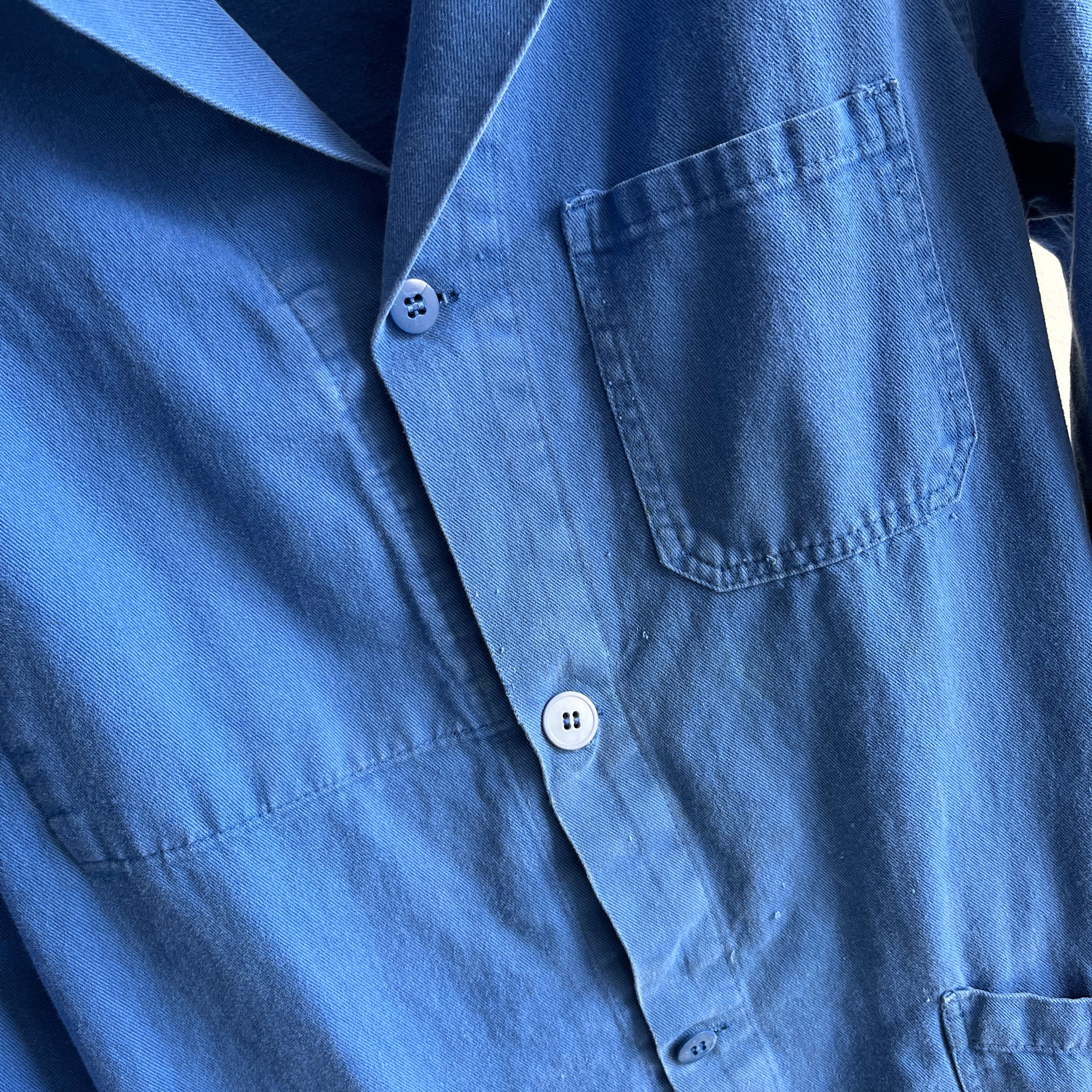 1970s Classic Blue Lightweight French Chore Coat