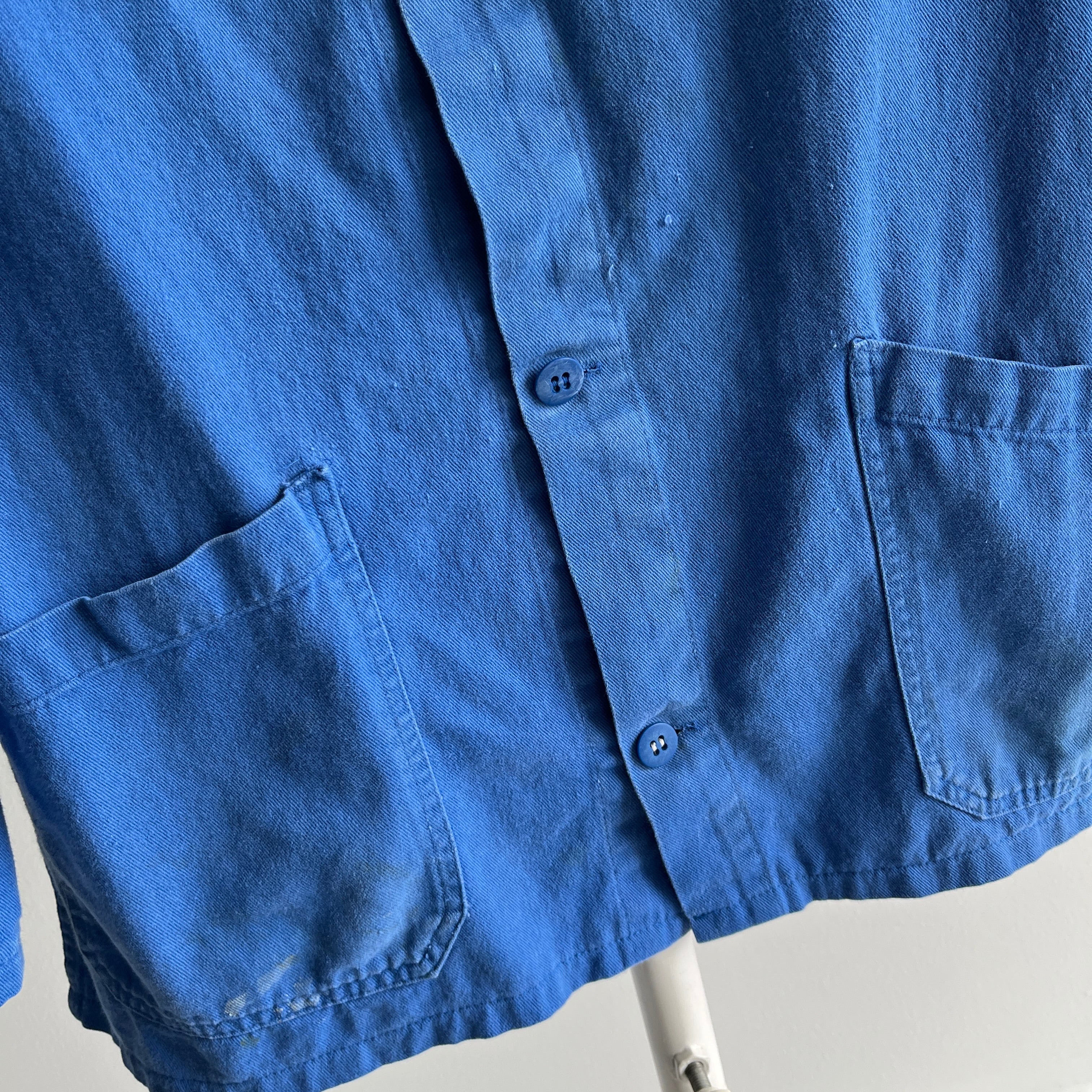 1970s Classic Blue Lightweight French Chore Coat