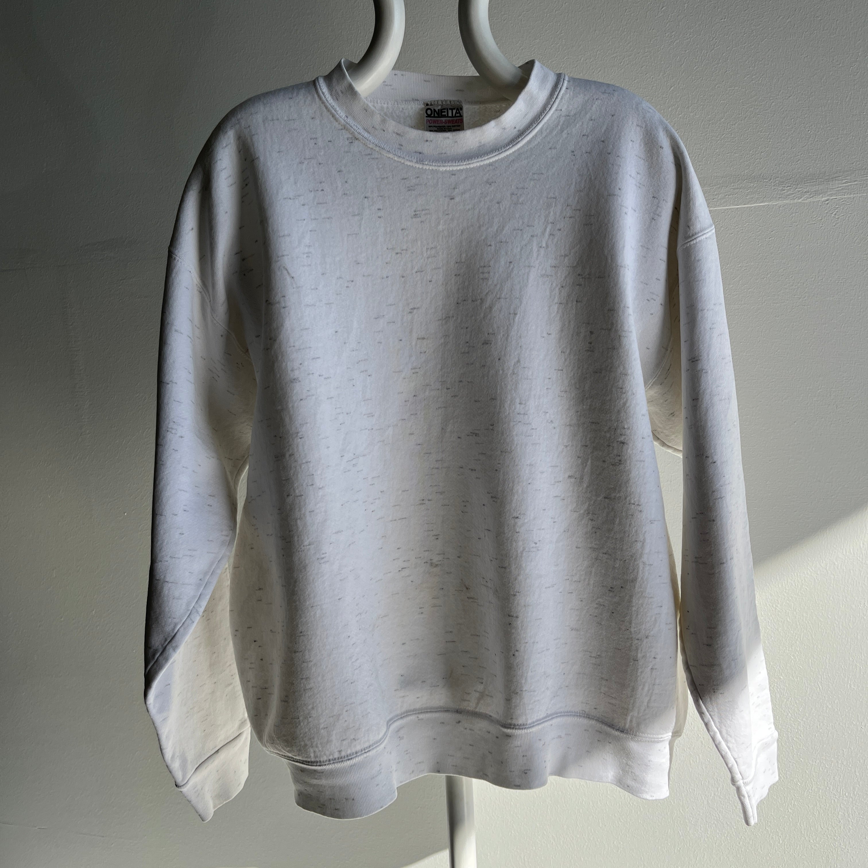 1990s Medium Weight Blank Barely Heather Gray Sweatshirt