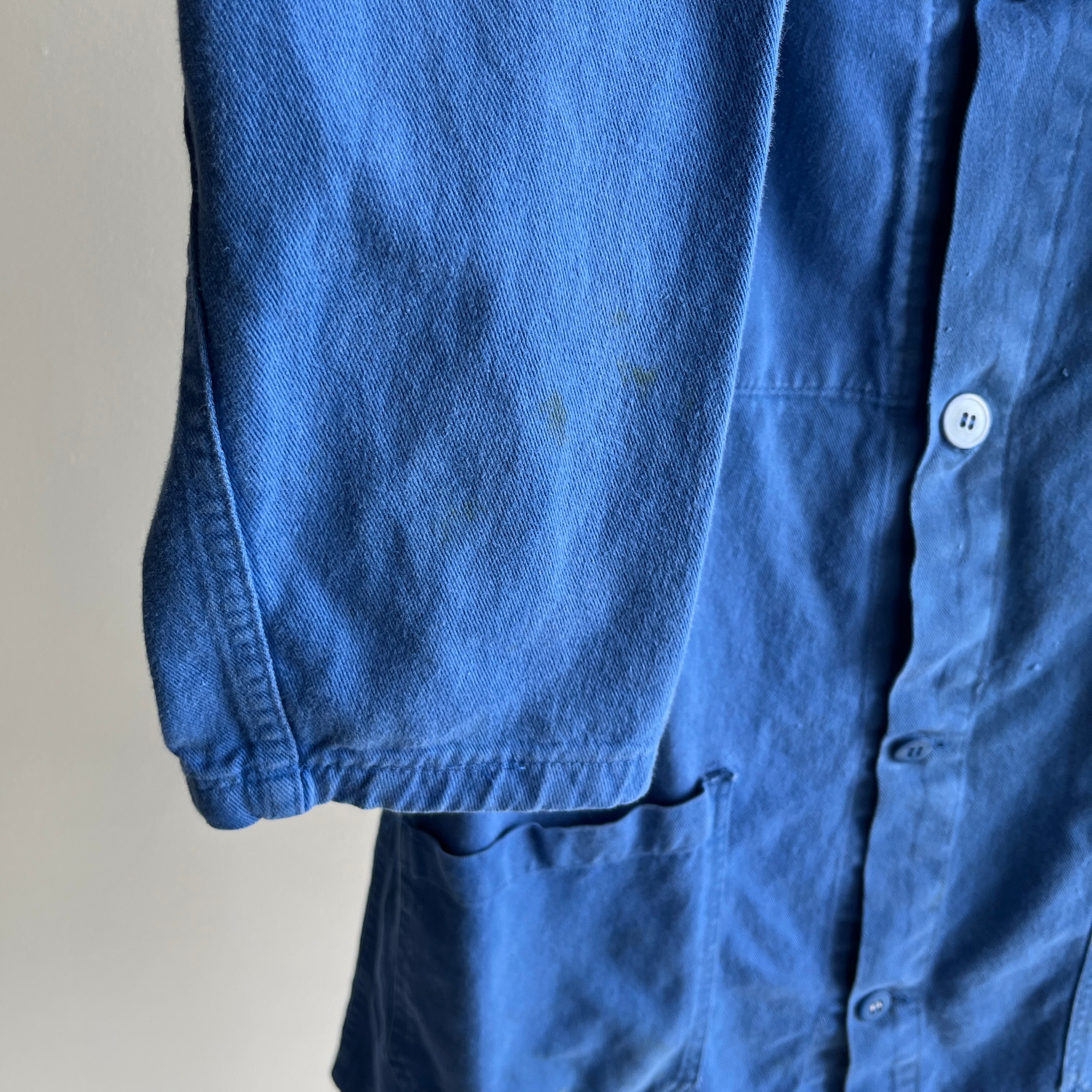 1970s Classic Blue Lightweight French Chore Coat