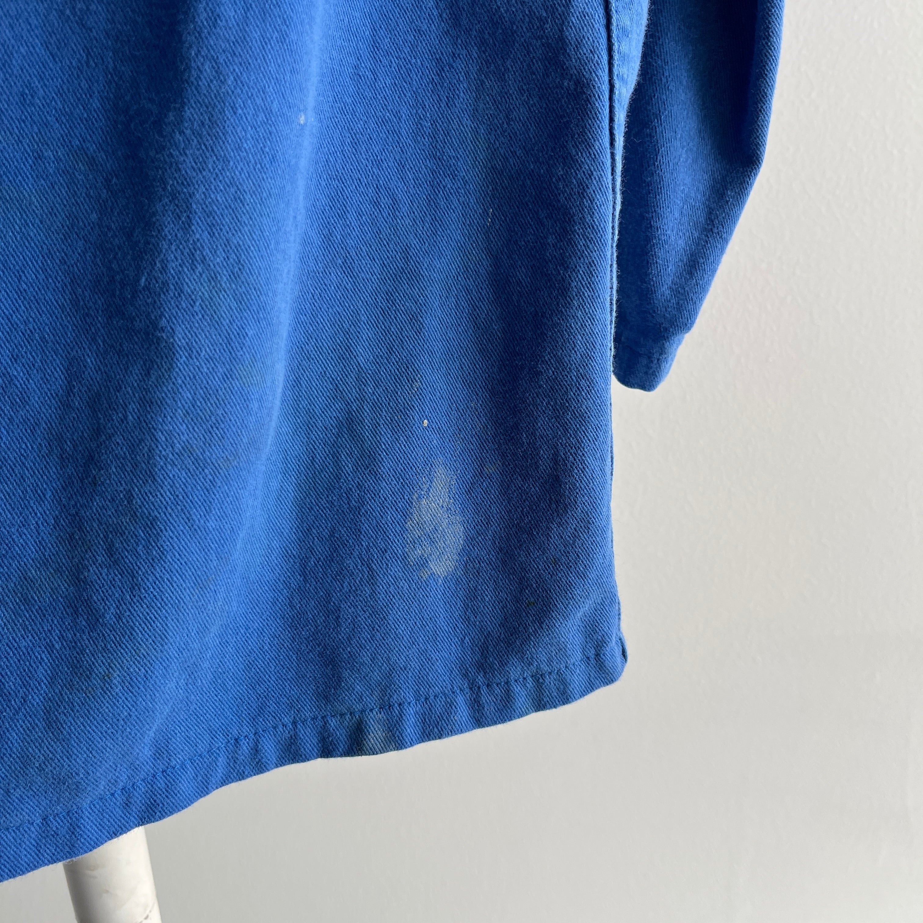 1970s Classic Blue Lightweight French Chore Coat