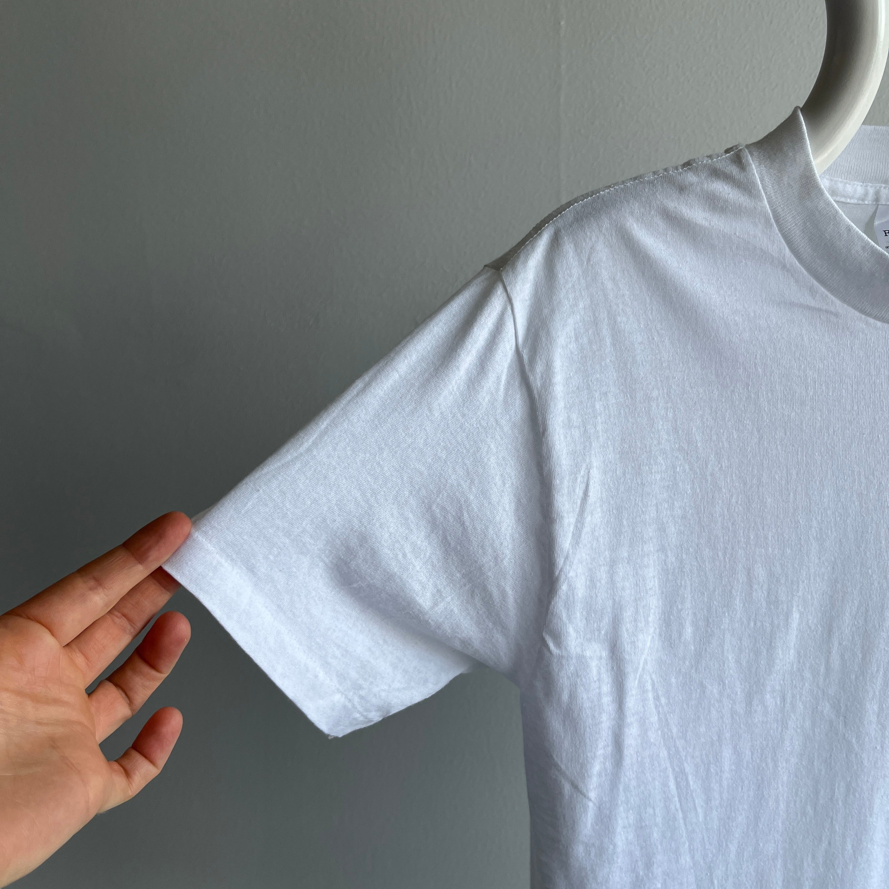 1980s/90s Blank White T-Shirt - Single Stitch, Lovely