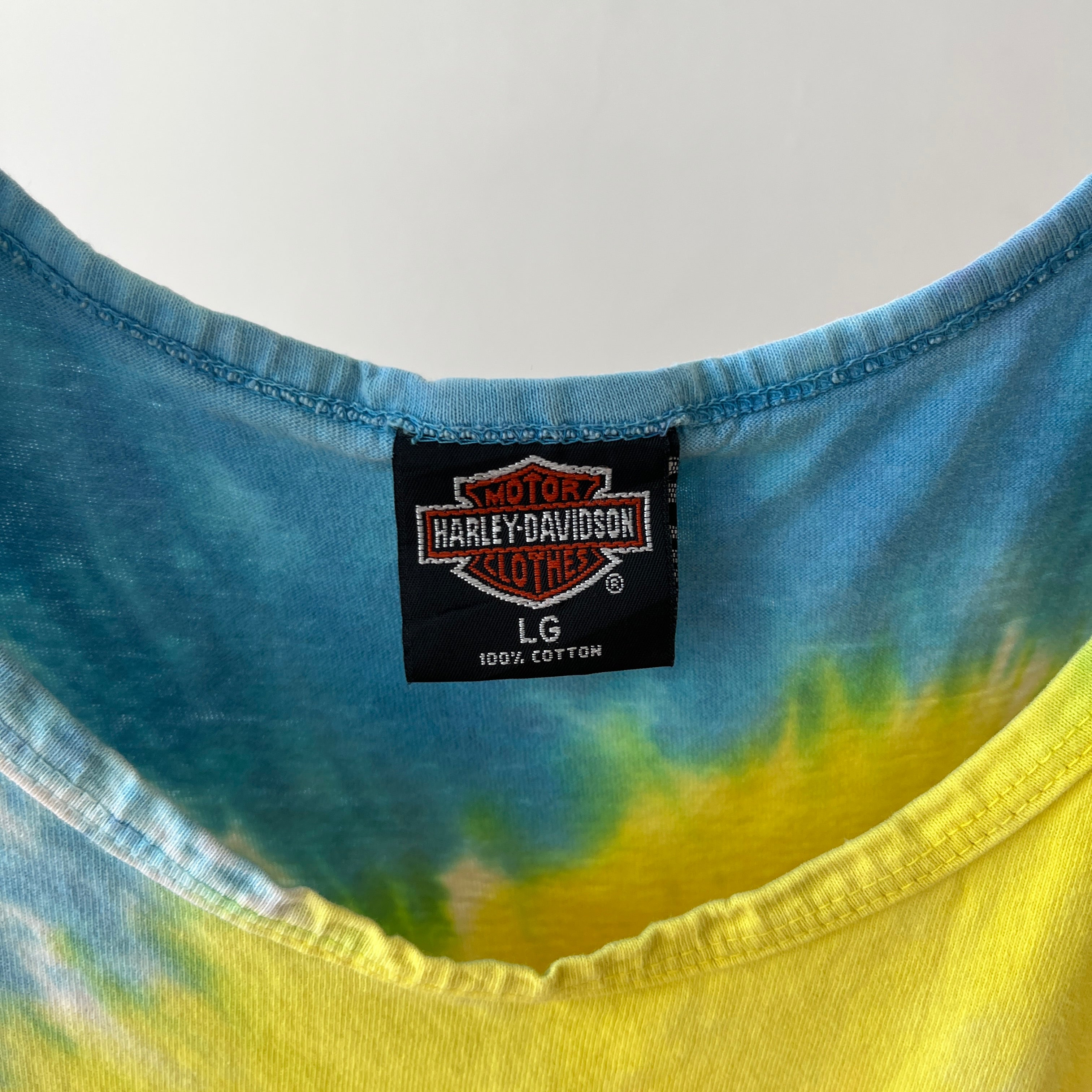 1980s/90s Harley Nicely Beat Up Tie Dye Tank Top
