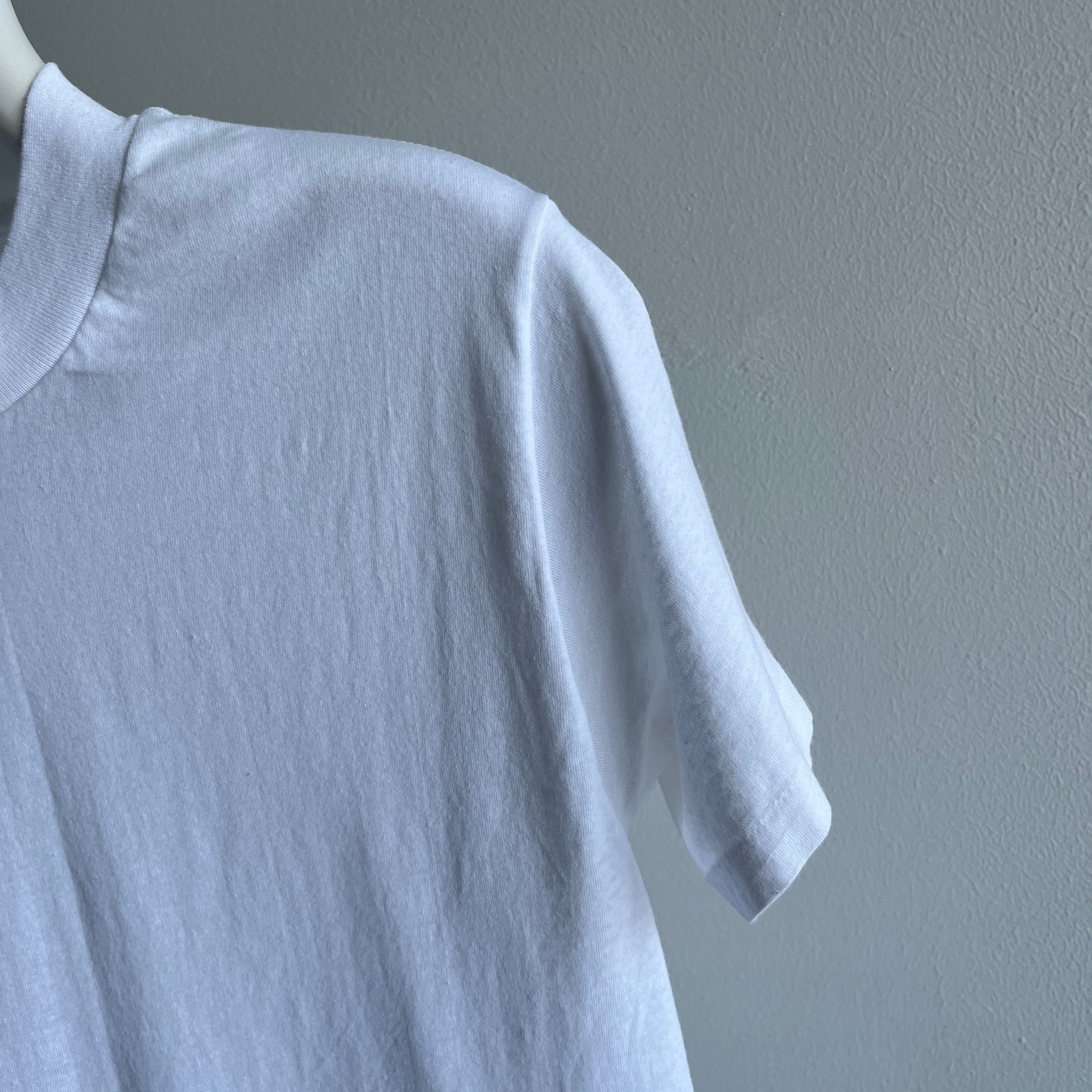 1980s/90s Blank White T-Shirt - Single Stitch, Lovely