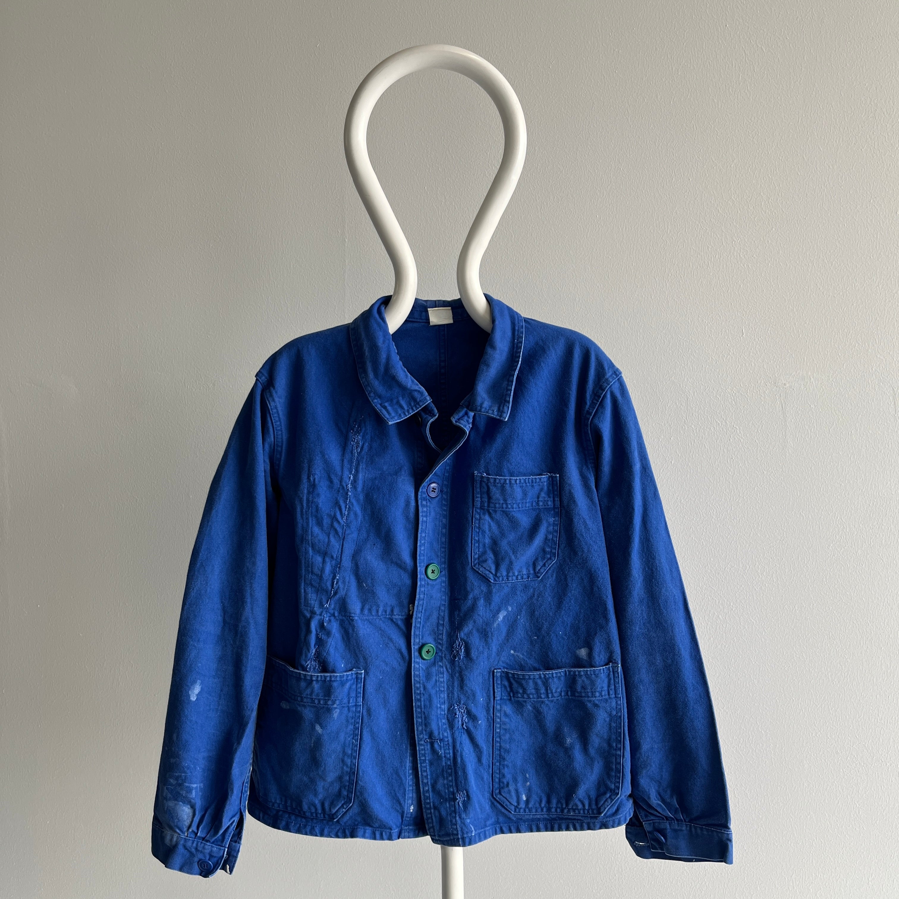 1980s Destroyed and Repaired Structured French Chore Coat