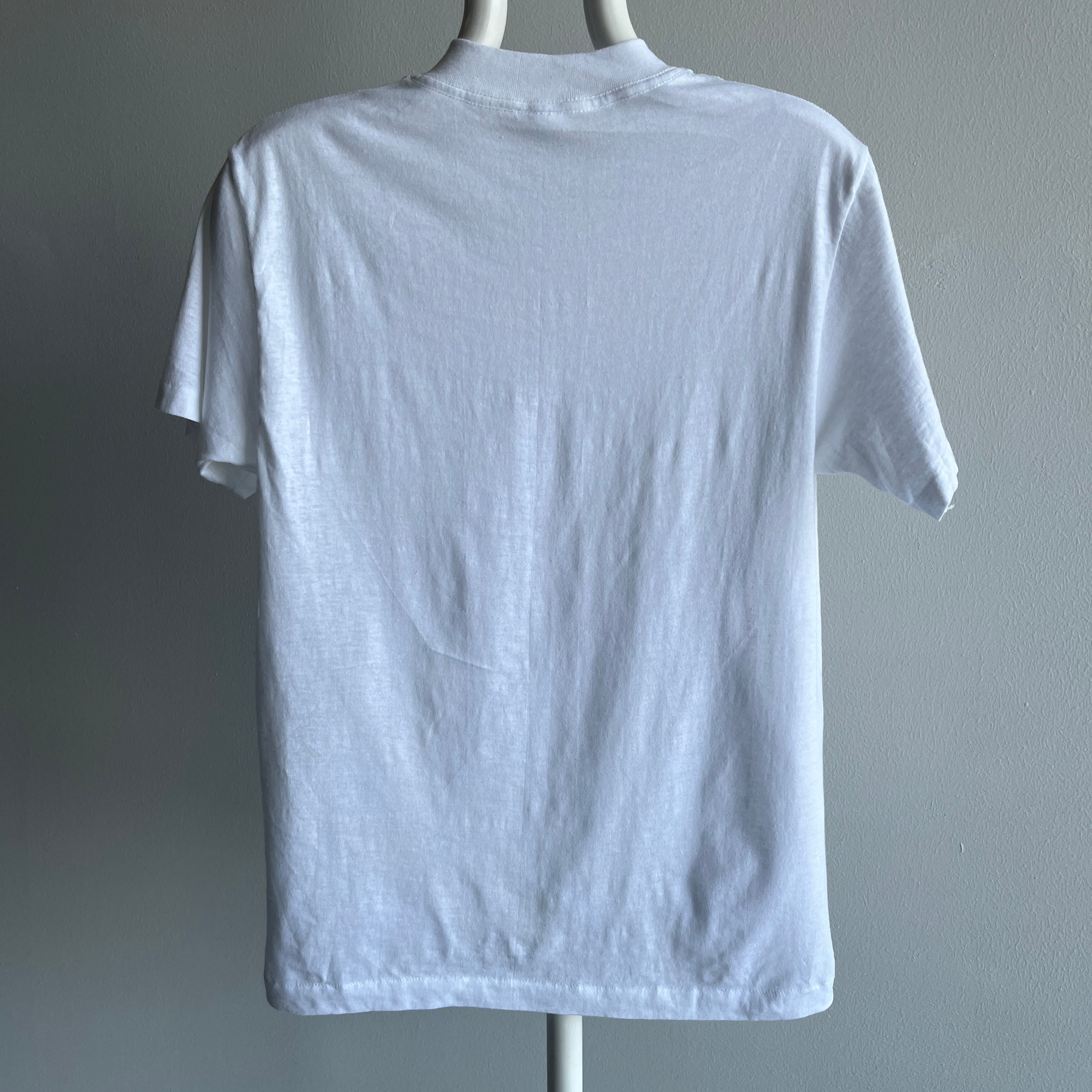 1980s/90s Blank White T-Shirt - Single Stitch, Lovely