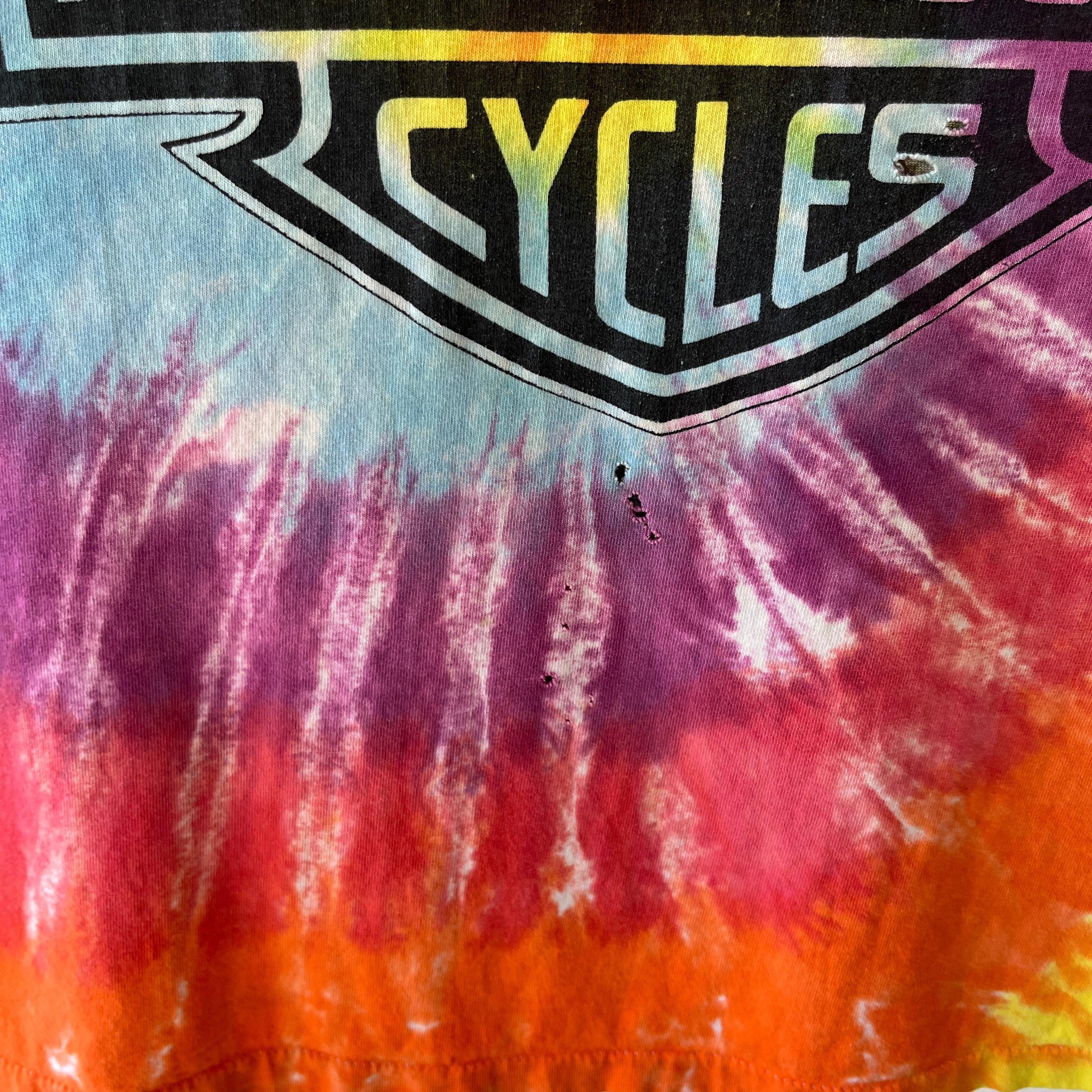 1980s/90s Harley Nicely Beat Up Tie Dye Tank Top