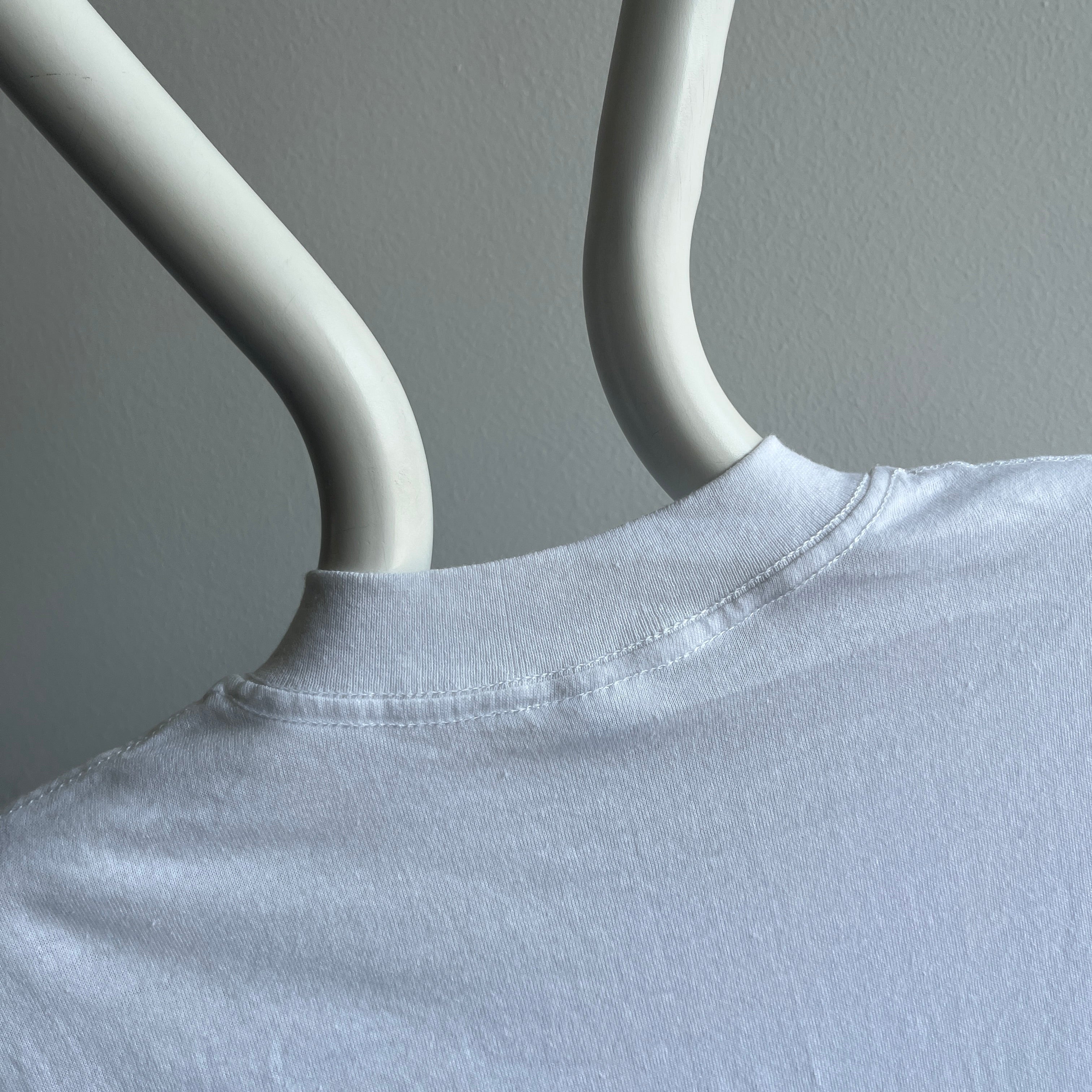 1980s/90s Blank White T-Shirt - Single Stitch, Lovely