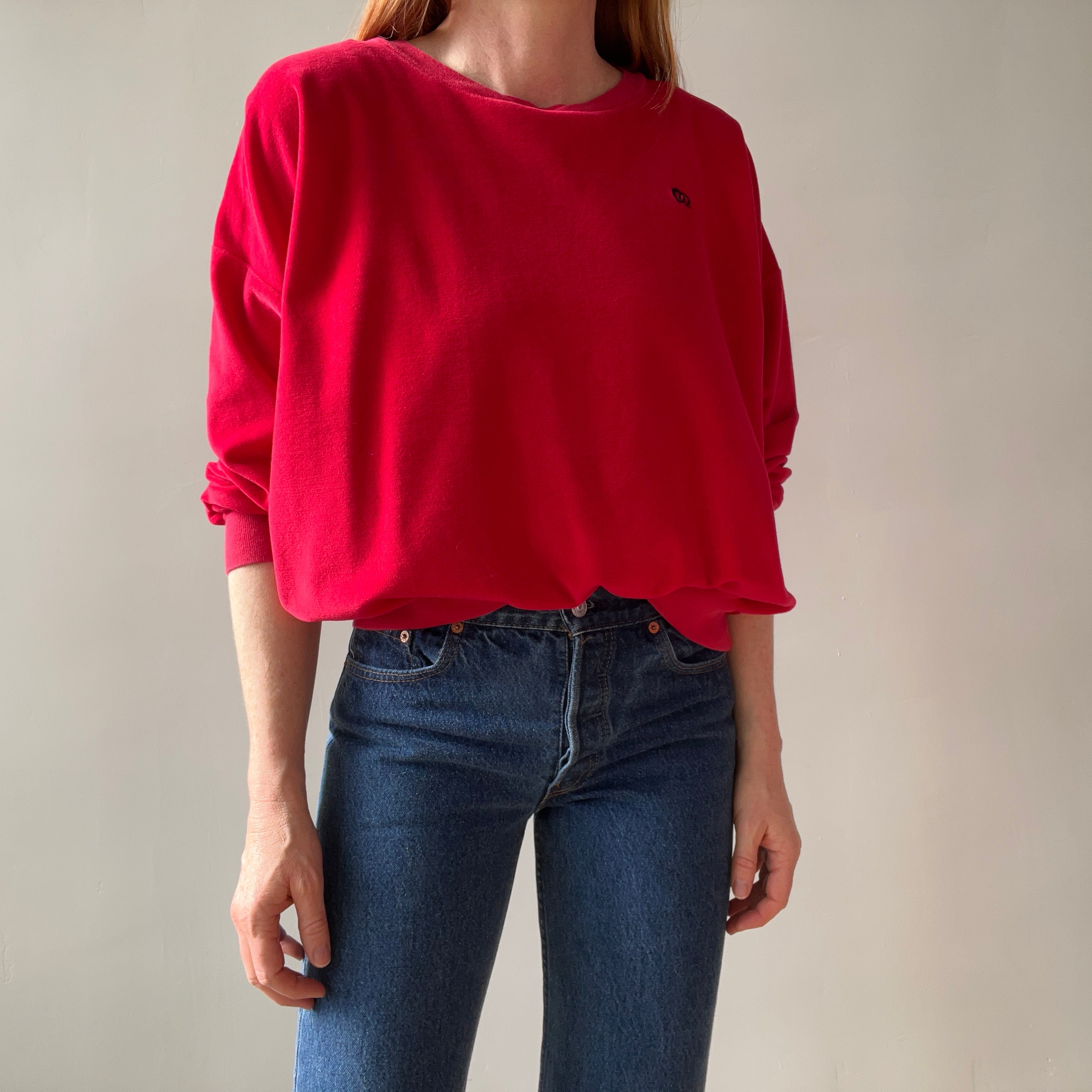 1980/90s Oscar de la Renta Velour Sweatshirt - WOWZA