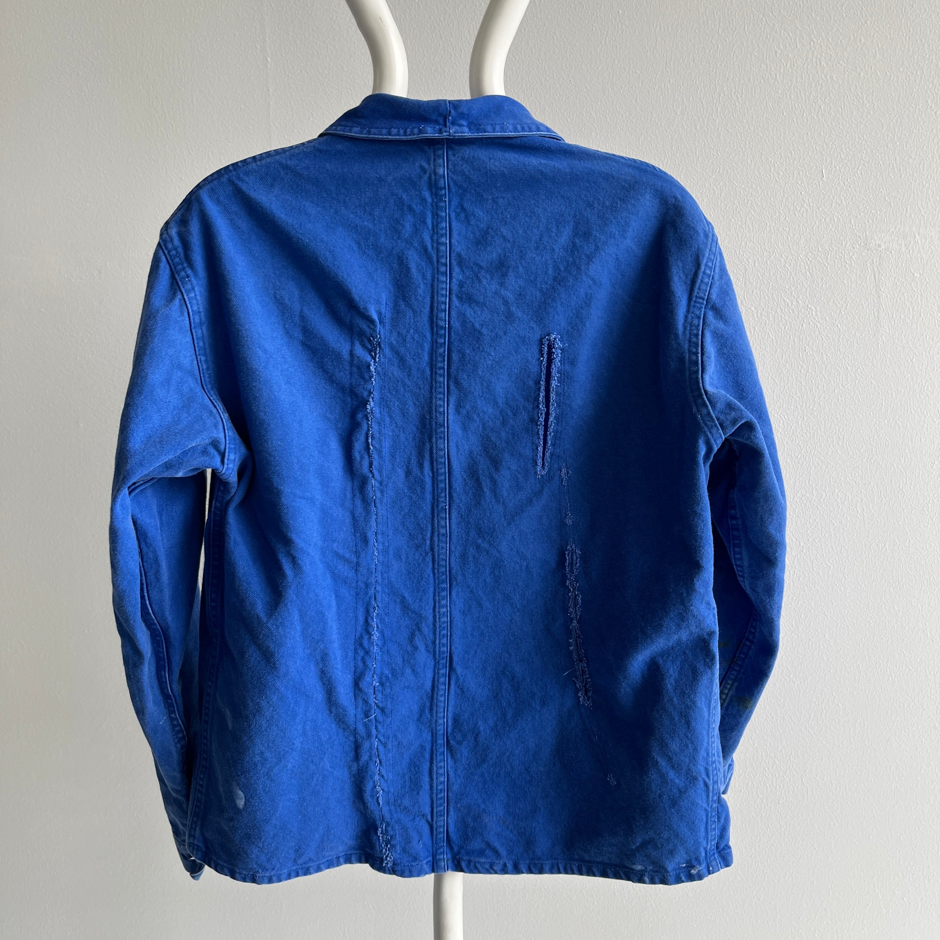 1980s Destroyed and Repaired Structured French Chore Coat
