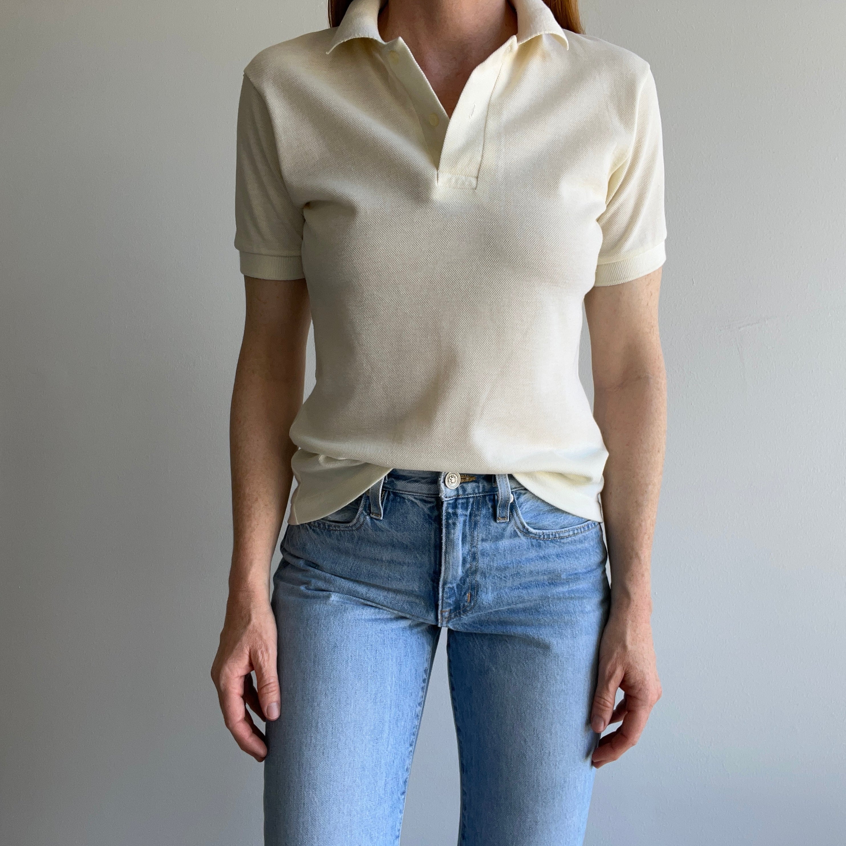 1980s Natural Polo Shirt - Great Shape