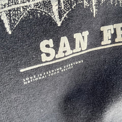 1980/90s San Francisco Thinned Out and Aged Stained 1/4 Zip - WOW