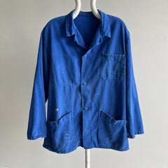 1970s French Blue Chore Coat/Duster