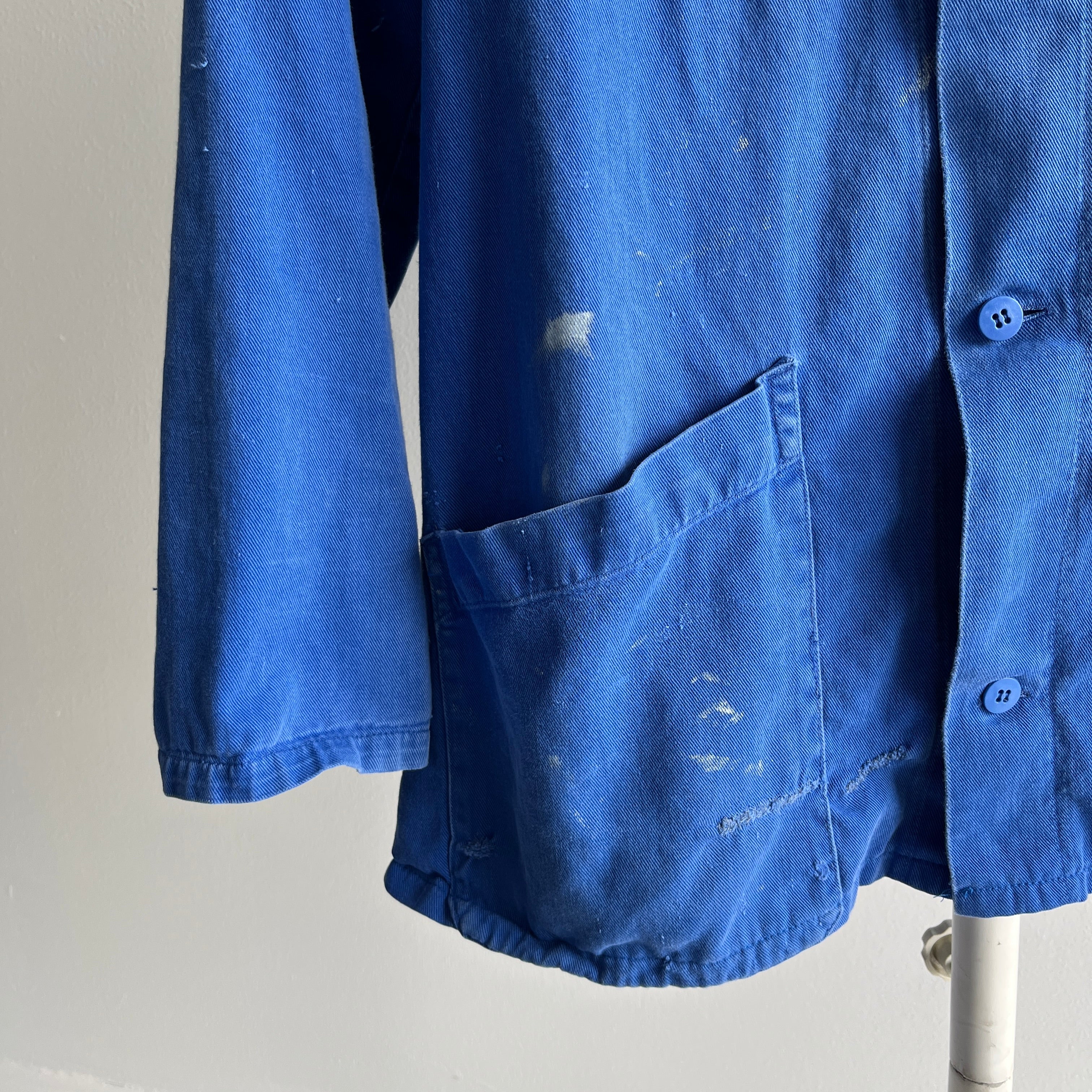 1970s French Blue Chore Coat/Duster