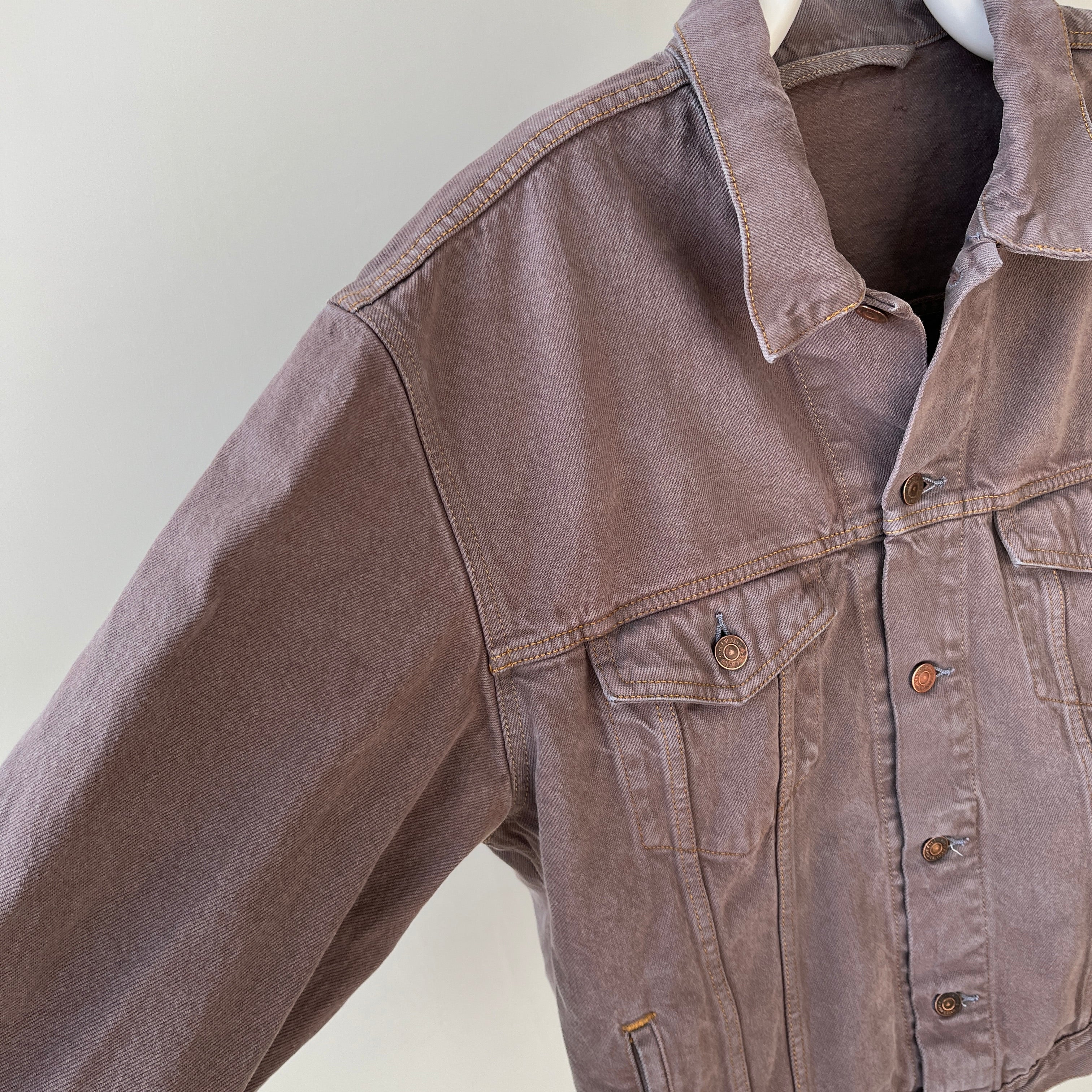 1980s Mauve Over Dyed Levi's Trucker Jacket