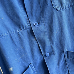 1970s French Blue Chore Coat/Duster