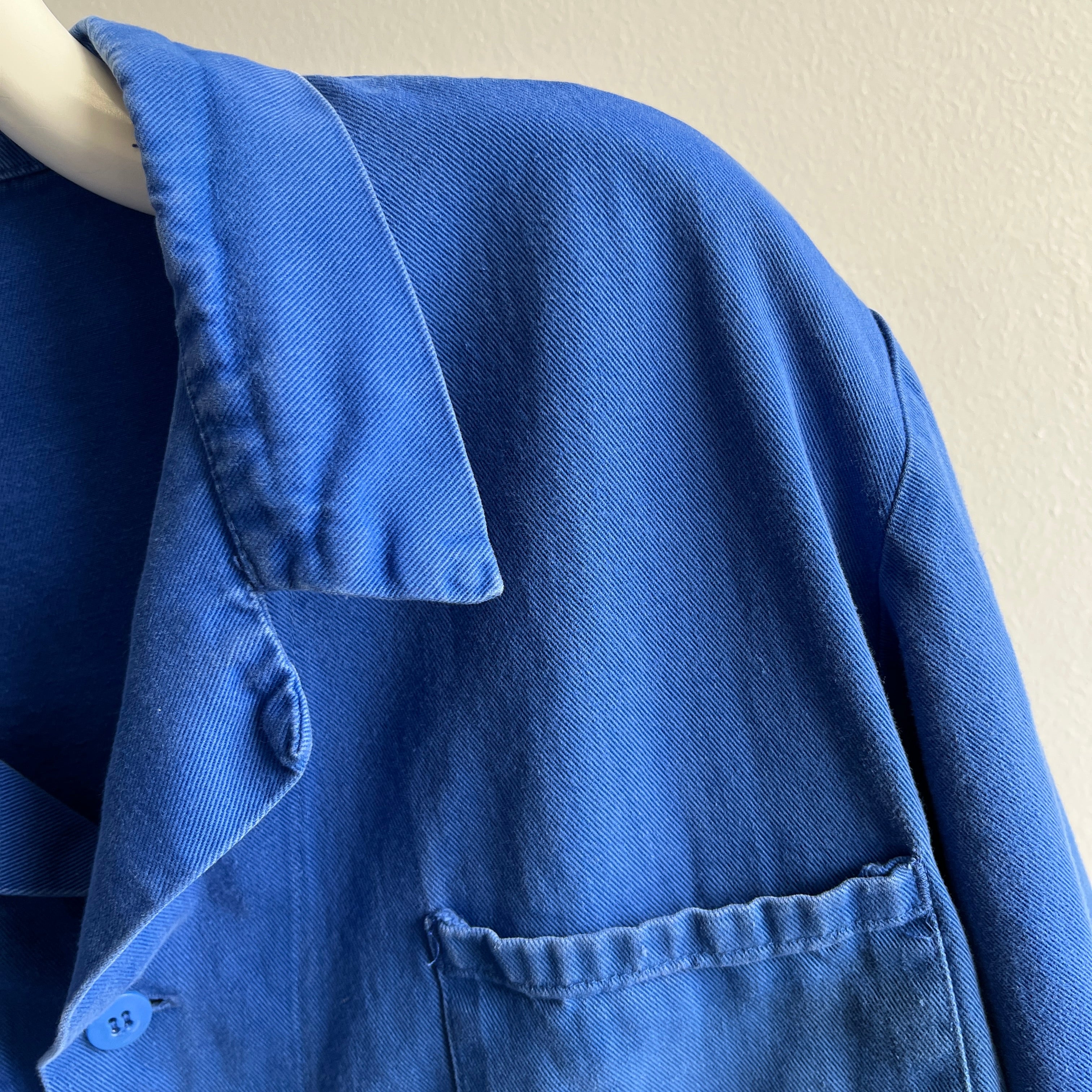 1970s French Blue Chore Coat/Duster