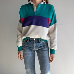 1990s Color Block Rugby Sweatshirt