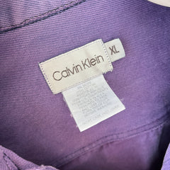 1990s Calvin Over Dyed Lilac Super Soft Denim Jean Jacket