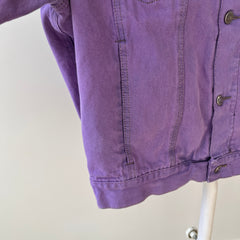 1990s Calvin Over Dyed Lilac Super Soft Denim Jean Jacket