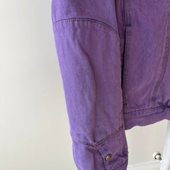 1990s Calvin Over Dyed Lilac Super Soft Denim Jean Jacket