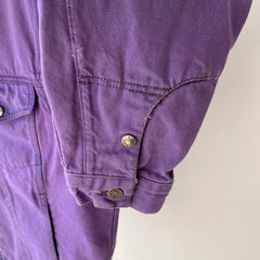 1990s Calvin Over Dyed Lilac Super Soft Denim Jean Jacket