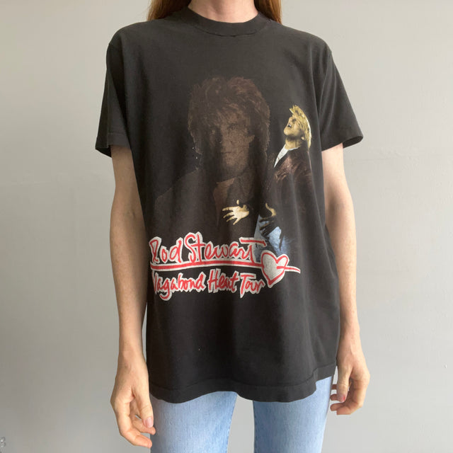 1991-92 Rod Stewart Vagabond Heart Tour Front and Back T-Shirt