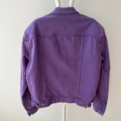 1990s Calvin Over Dyed Lilac Super Soft Denim Jean Jacket