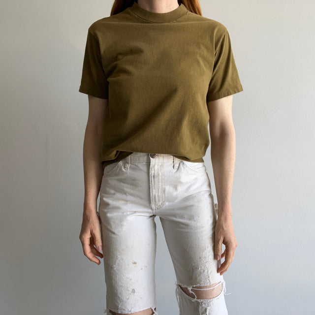 1980s Bronze Brown T-Shirt by Hanes - Great Color