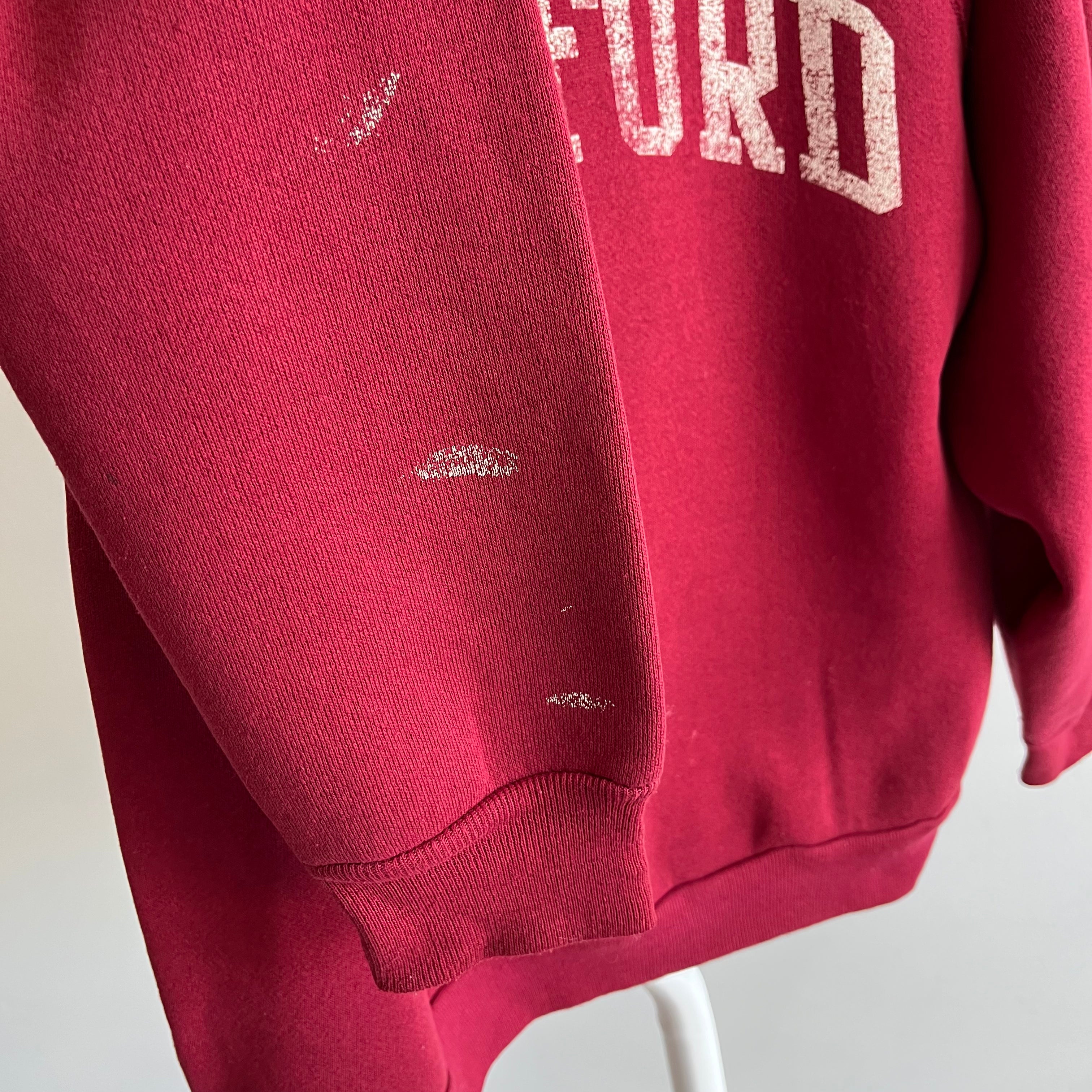 1970/80s Stanford University Sweatshirt with Mending