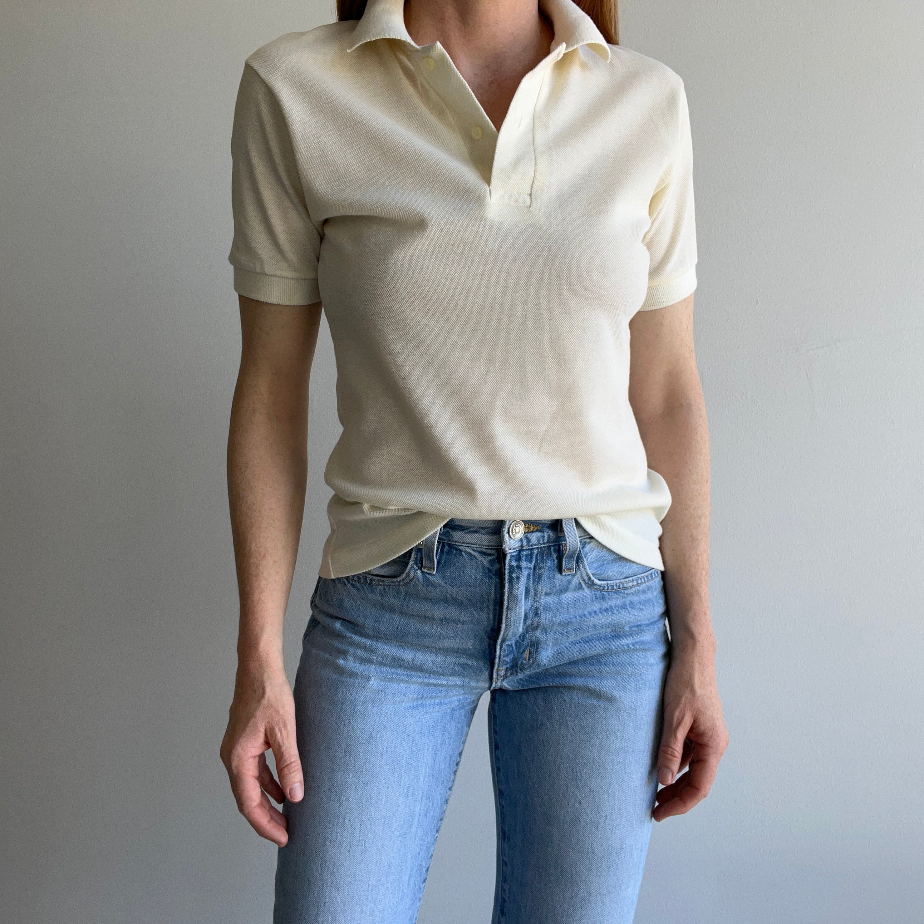 1980s Natural Polo Shirt - Great Shape