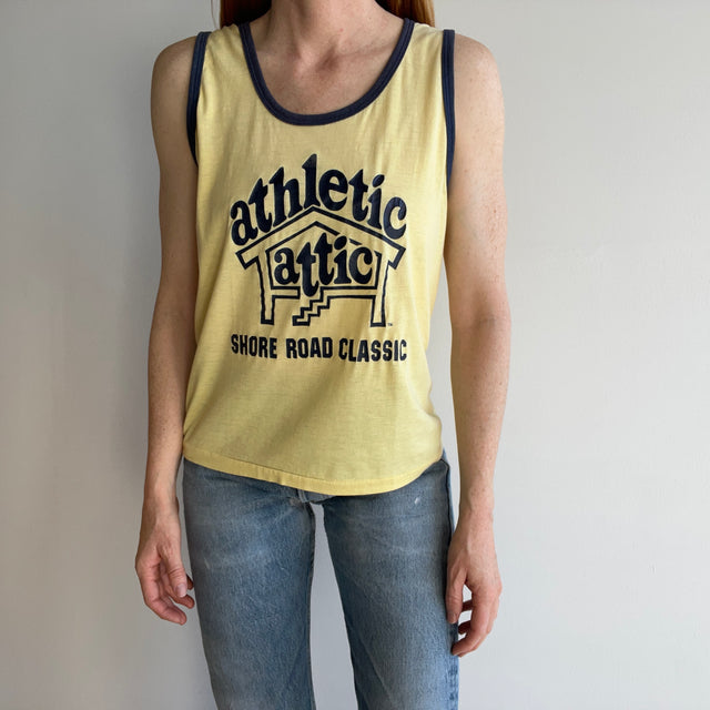 1970s "We've Been Licked, But Never Beaten" Athletic Attic Shore Road Classic Tank Top