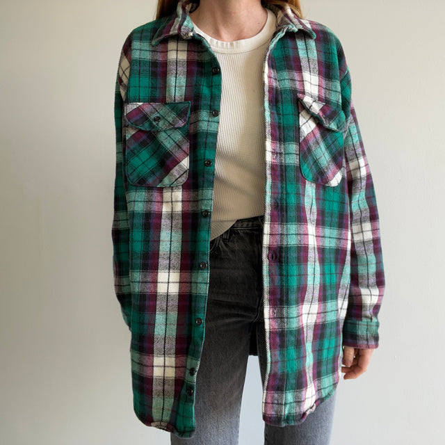 1990s Lightweight Insulated Flannel Jacket/Coat