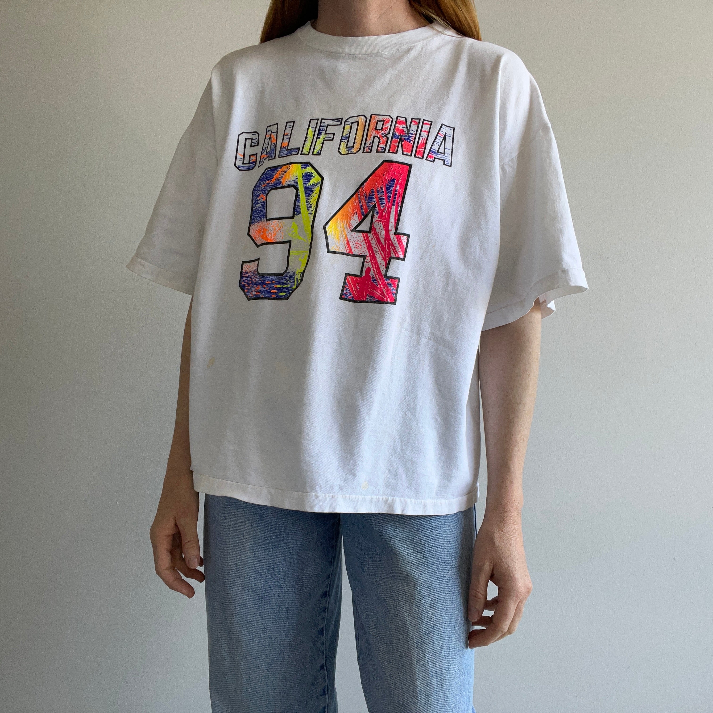 1994 California Tourist T-Shirt from Venice Beach - Holes + Stains