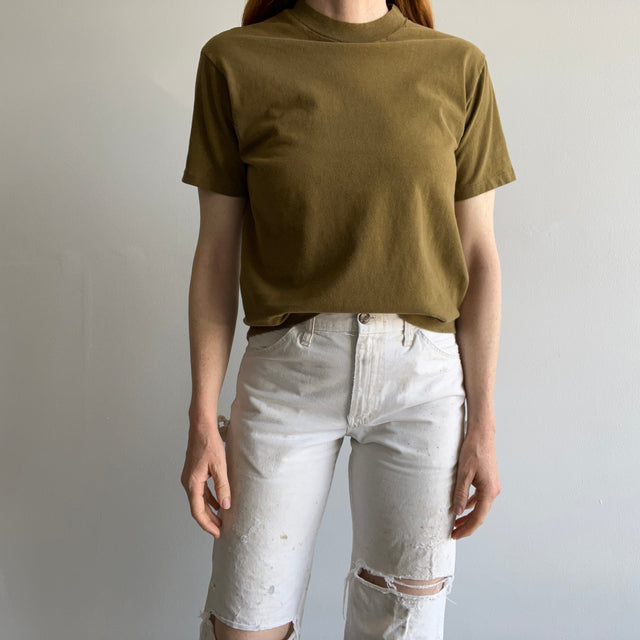 1980s Bronze Brown T-Shirt by Hanes - Great Color