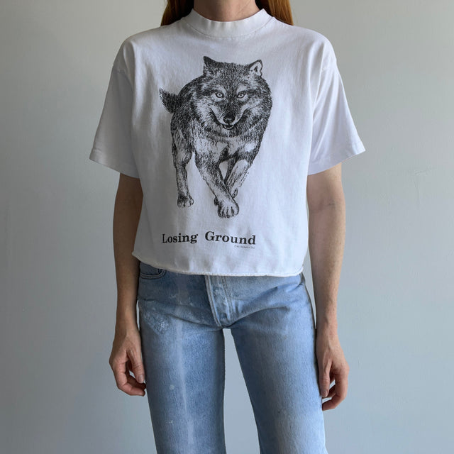 1990 Wolf T-Shirt DIY Crop