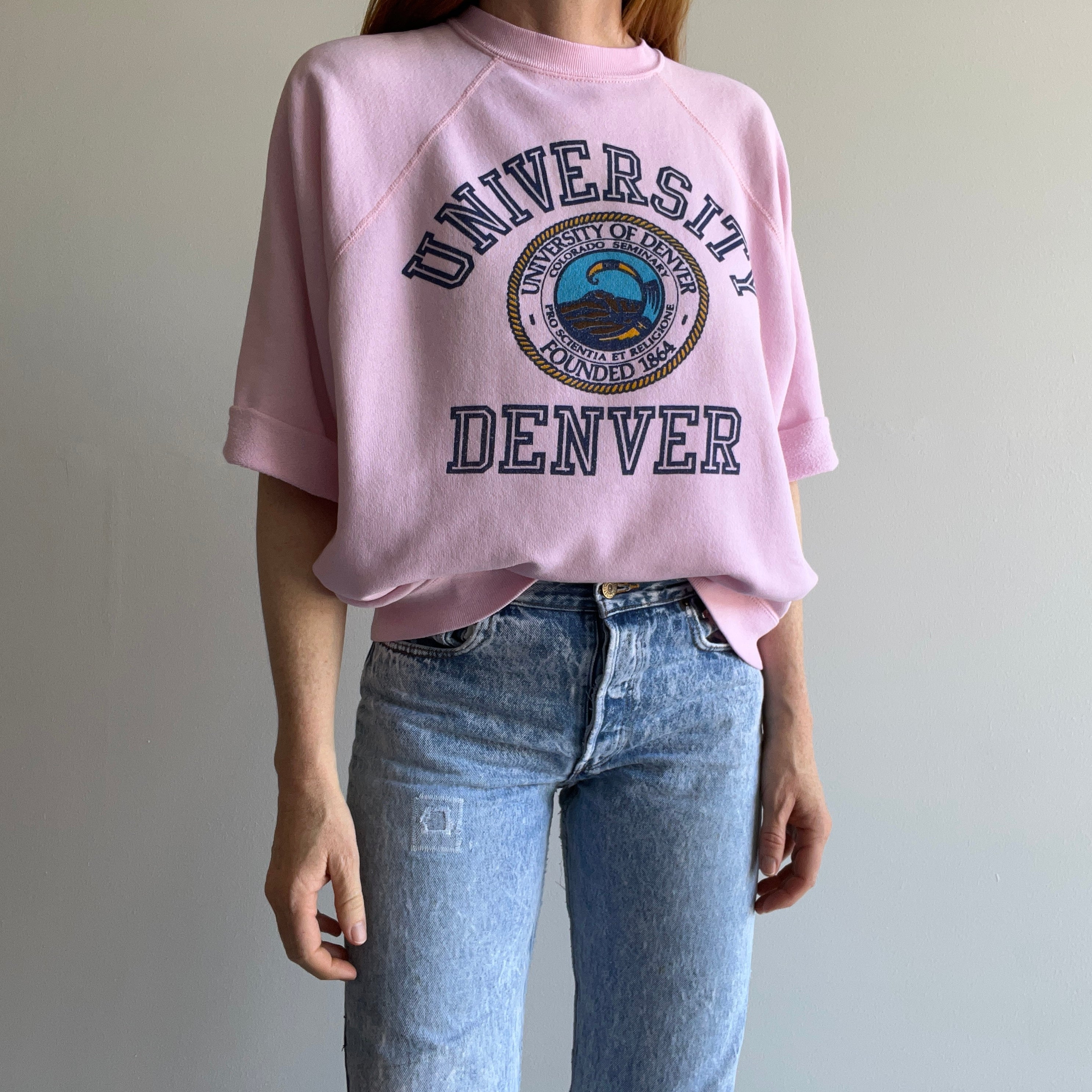 1980s University of Denver Cut Sleeve Sweatshirt