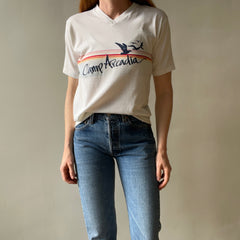 1970s Camp Arcadia V Neck T Shirt - Velva Sheen Alert!