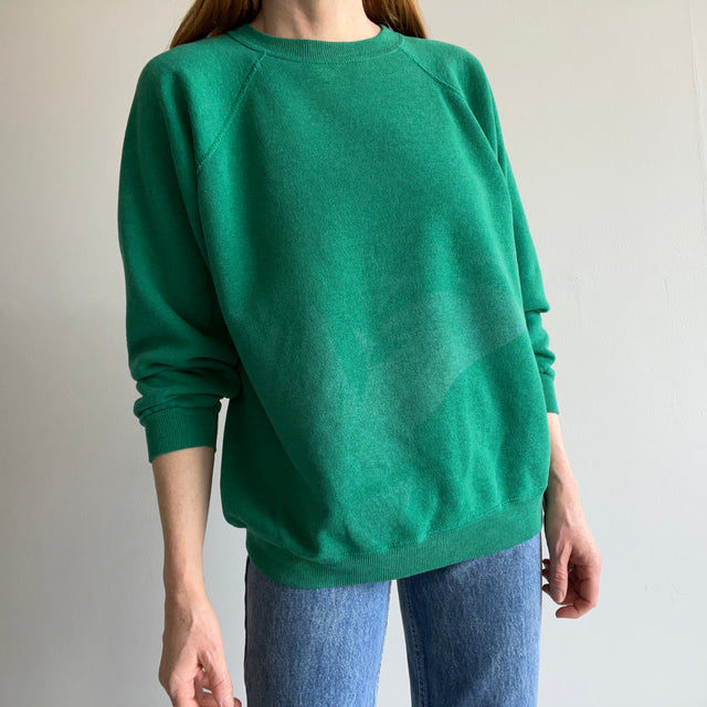 1980s Epic Sun Faded Green Ragan Sweatshirt