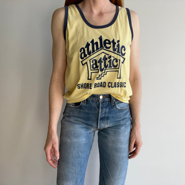 1970s "We've Been Licked, But Never Beaten" Athletic Attic Shore Road Classic Tank Top
