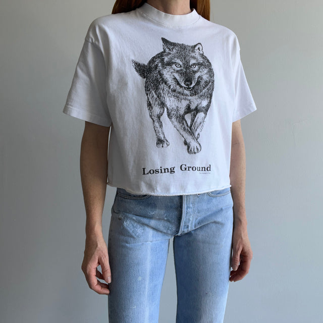 1990 Wolf T-Shirt DIY Crop