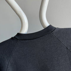 1980s Blank Black Healthknit Sweatshirt - Swoon