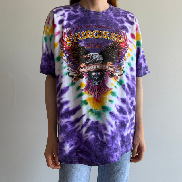 2007 Front and Back Sturgis Tie Dye T-Shirt