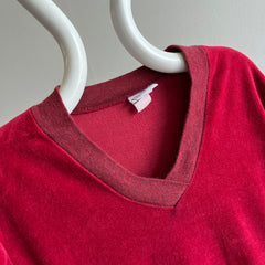 1980s V-Neck Velour Style Sweatshirt by Avon - Yes, that's right - Avon