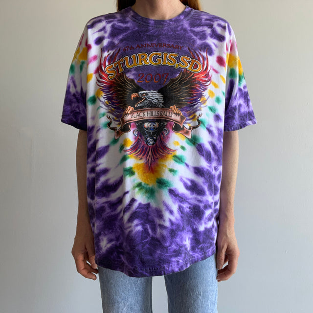 2007 Front and Back Sturgis Tie Dye T-Shirt