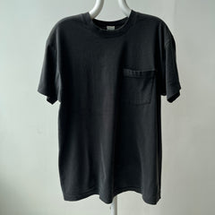 1980s Faded Blank Black FOTL Pocket T-Shirt