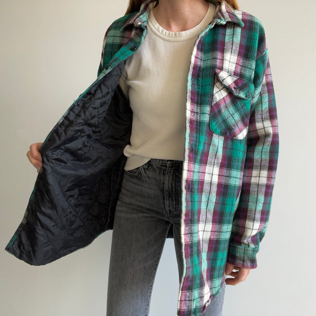 1990s Lightweight Insulated Flannel Jacket/Coat